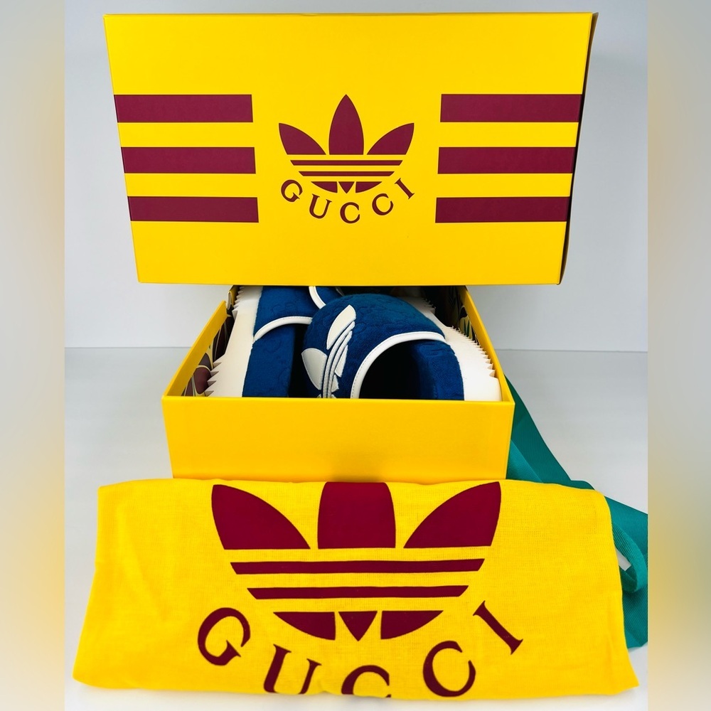 Gucci X Adidas GG Magic Sponge Demetra Vegan Logo Slide UK 11 - US 11.5 - EU 45 - Picture 2 of 13